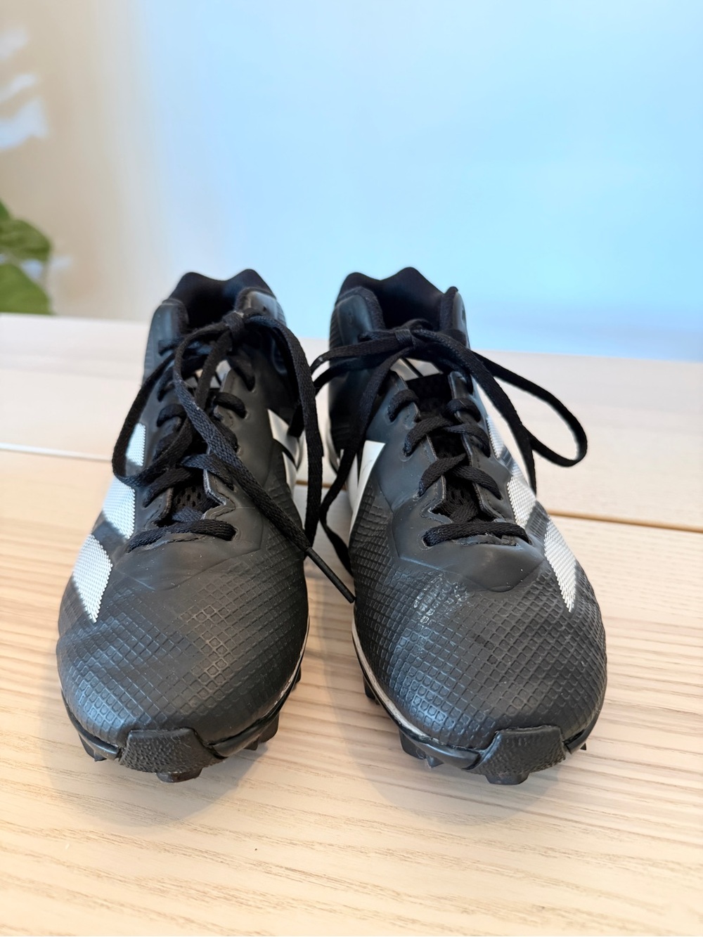 adidas Adizero Impact.2 MD Youth 5.5 Black White Football Cleats Unisex - Picture 3 of 7
